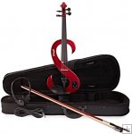 Stagg 4/4 Metallic Red Electric Violin Outfit