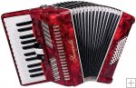 Serenelli 48 Bass Accordion -Perloid Red