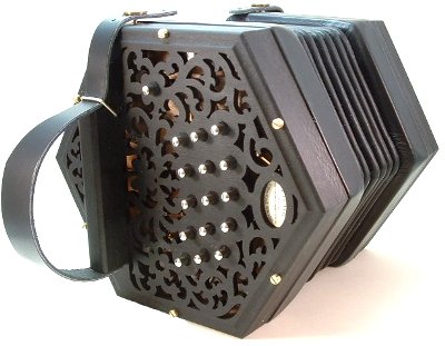 Clover 30 Key Anglo Concertina, Ebonised Ends