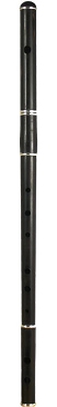 Traditional Ebony wooden 3 piece Flute